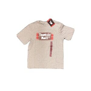 Tootsie Roll Boys Heather Tan Logo T‎ Shirt Size 8